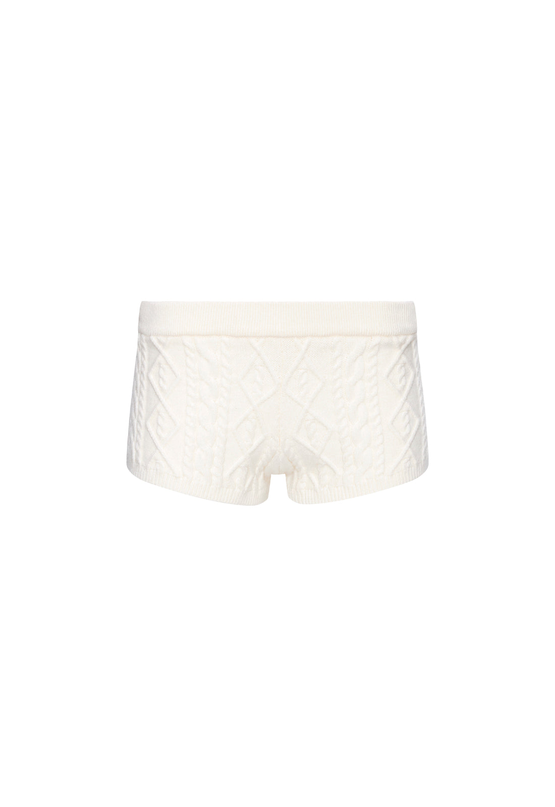 Lioness Fashion Everyday HOUSEWIFE KNIT SHORT - CREAM CABLE
