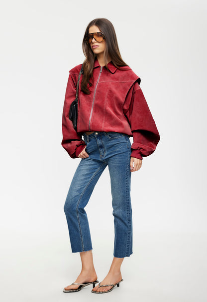 Lioness Fashion Popular VISTA BOMBER - CRIMSON