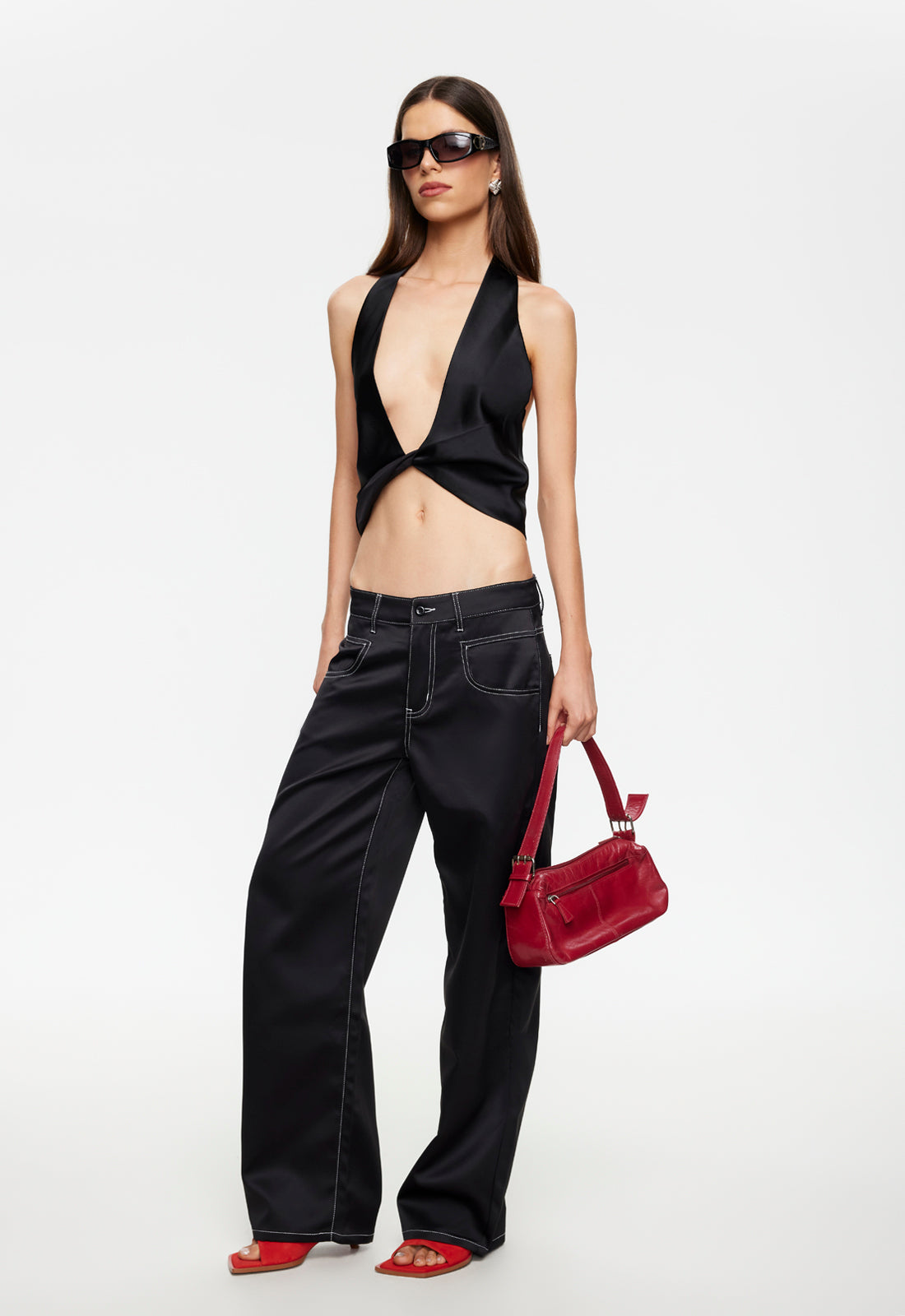 Lioness Fashion Great Value Serenity Satin Pant - Noir