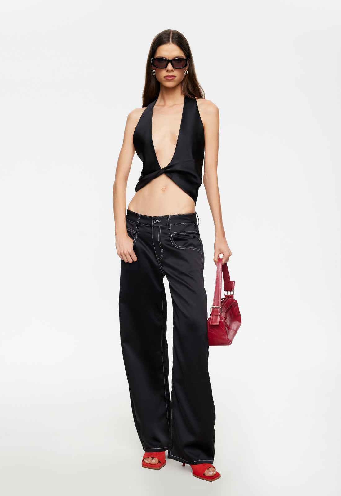 Lioness Fashion Great Value Serenity Satin Pant - Noir