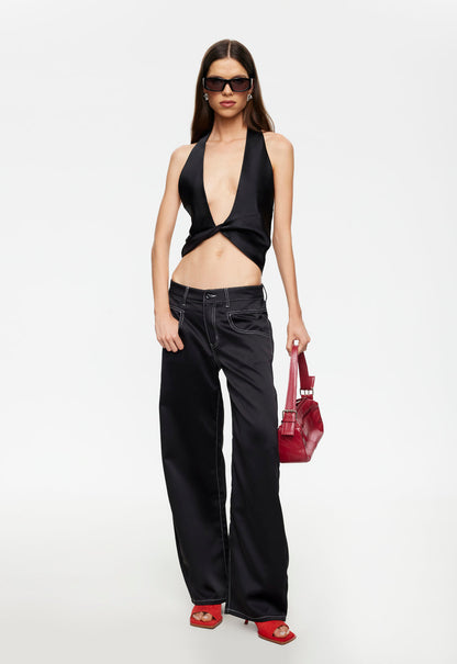 Lioness Fashion Great Value Serenity Satin Pant - Noir