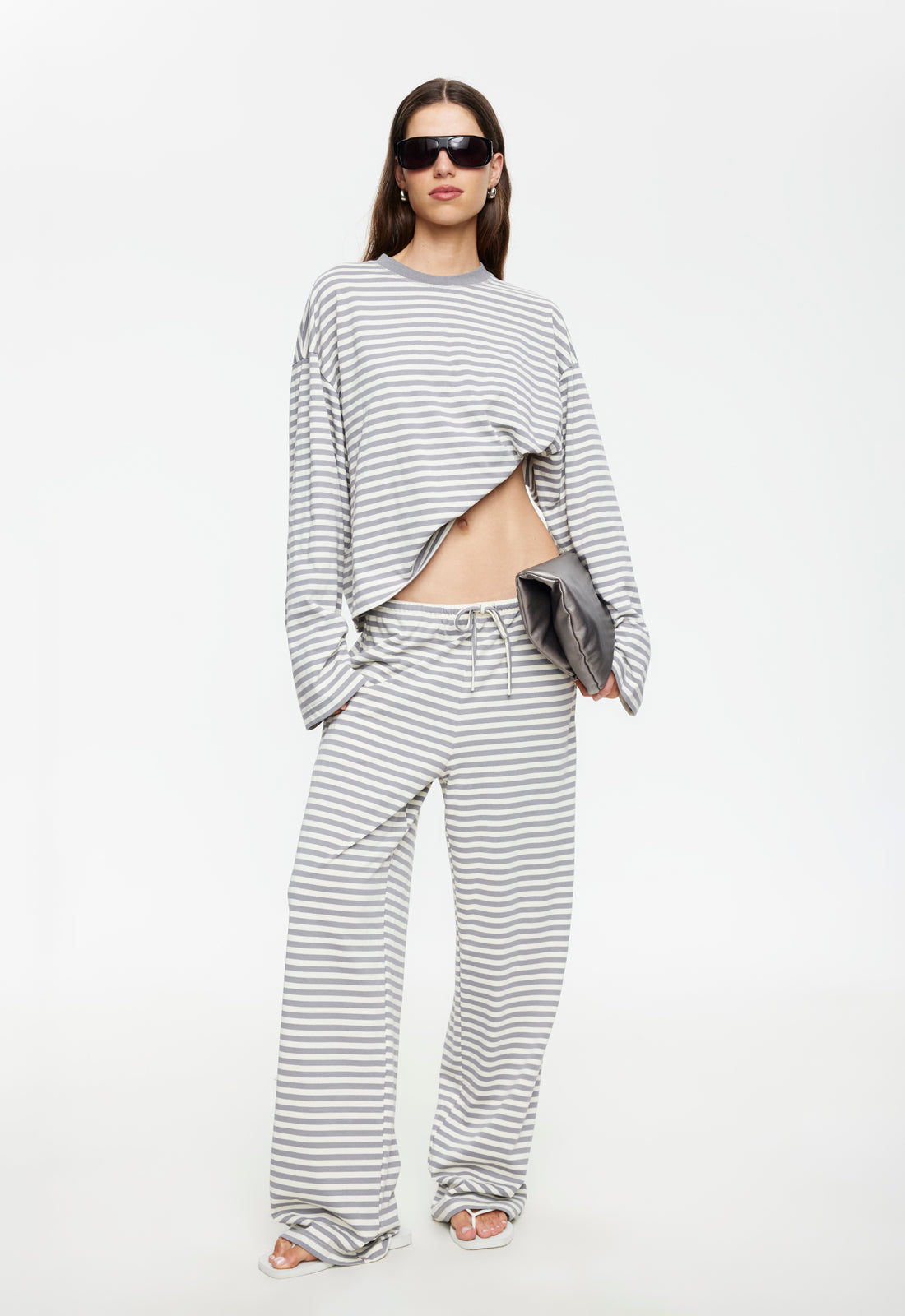 Lioness Fashion Latest Bloom Long Sleeve - Ash Stripe