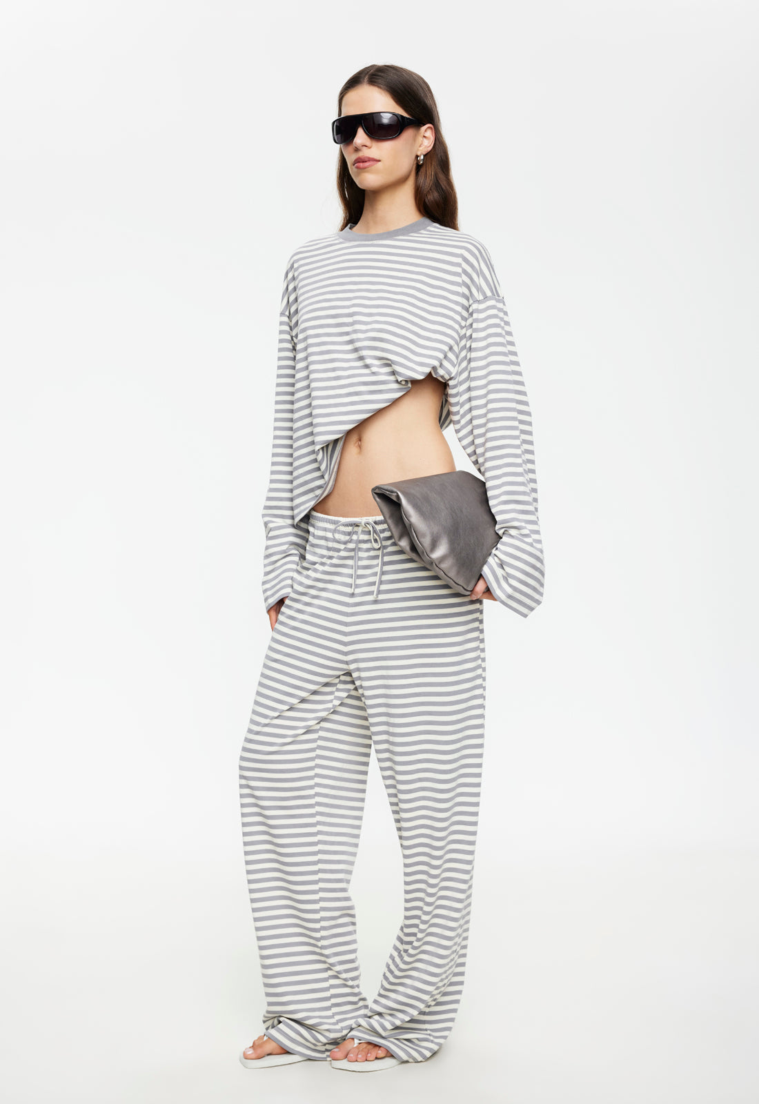 Lioness Fashion Latest Bloom Long Sleeve - Ash Stripe