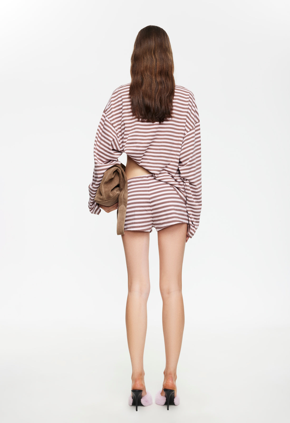 Lioness Fashion Smart Buy BLOOM LONG SLEEVE - CHOCOLATE BLUSH STRIPE
