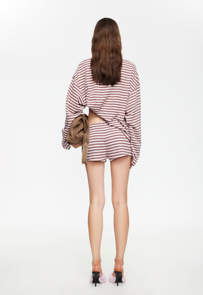 Lioness Fashion Smart Buy BLOOM LONG SLEEVE - CHOCOLATE BLUSH STRIPE