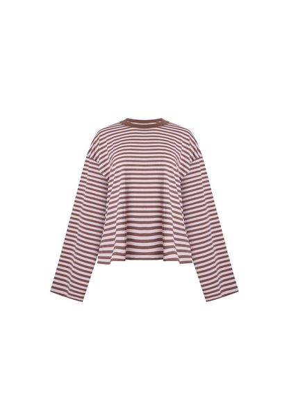 Lioness Fashion Smart Buy BLOOM LONG SLEEVE - CHOCOLATE BLUSH STRIPE