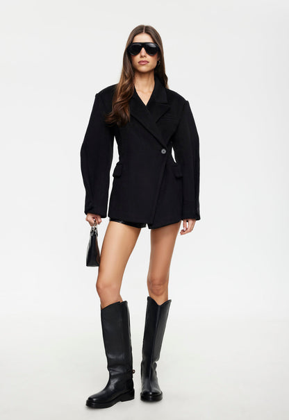 Lioness Fashion Latest HEART SHAPED COAT - ONYX