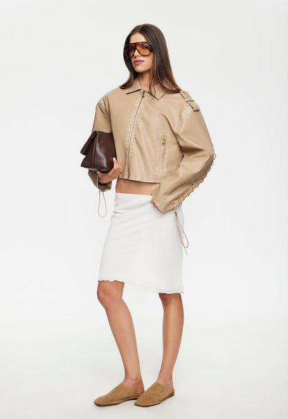Lioness Fashion Latest SHORELINE MIDI SKIRT - PEARL