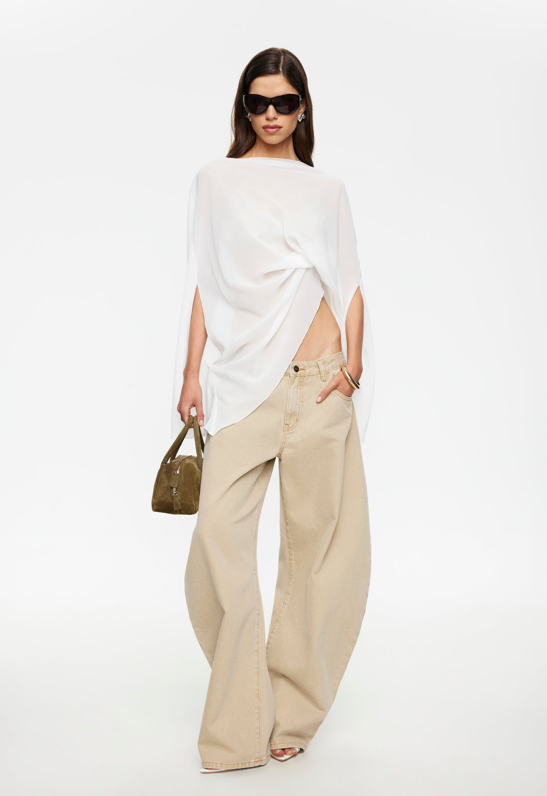 Lioness Fashion Customer Favorite Aura Poncho - Porcelain