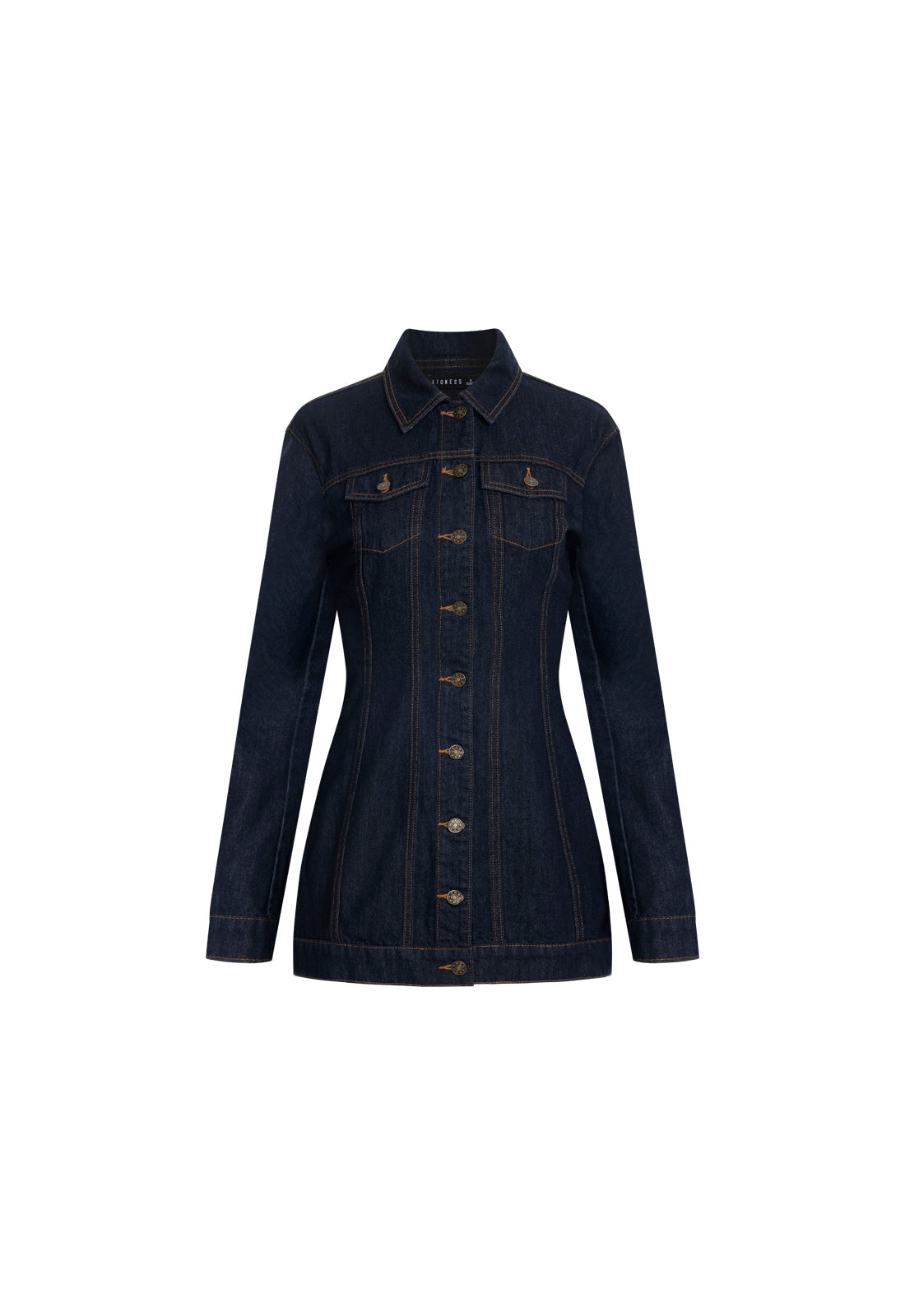 Lioness Fashion Featured Rider Denim Mini Dress - Dark Denim