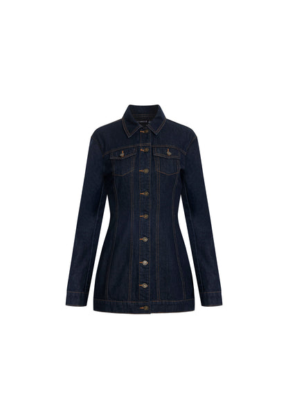 Lioness Fashion Featured Rider Denim Mini Dress - Dark Denim