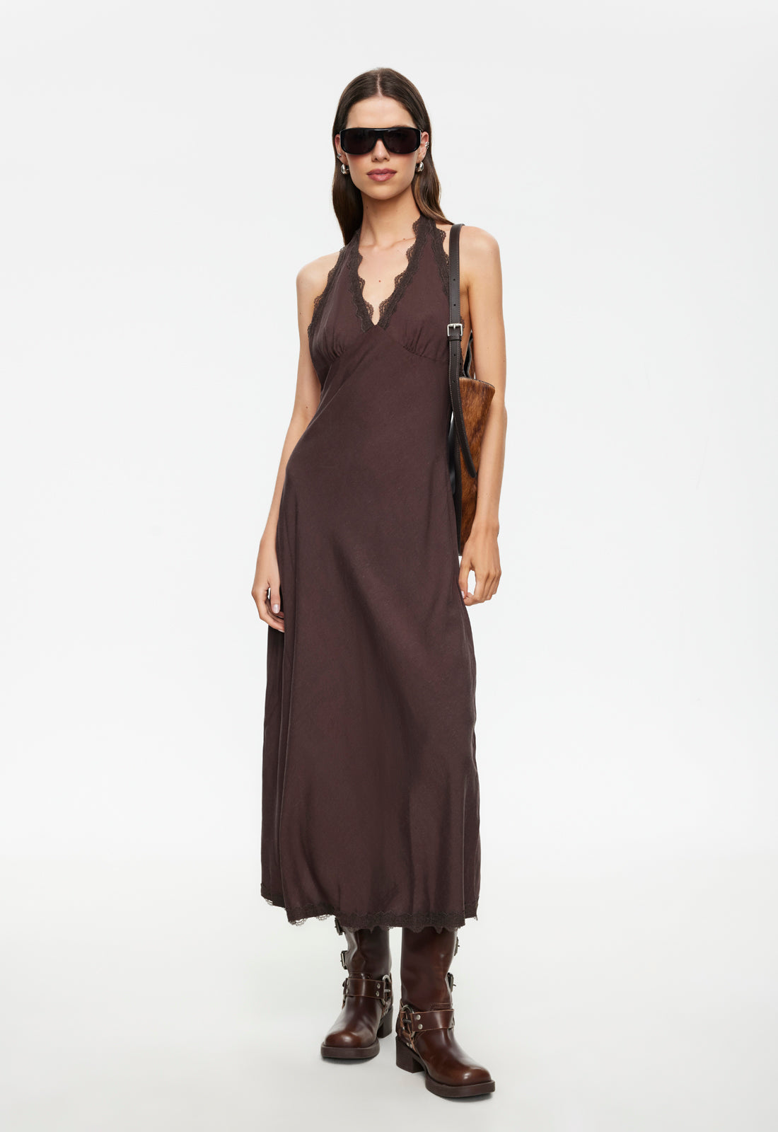 Lioness Fashion Quality Stars Align Midi Dress - Brown