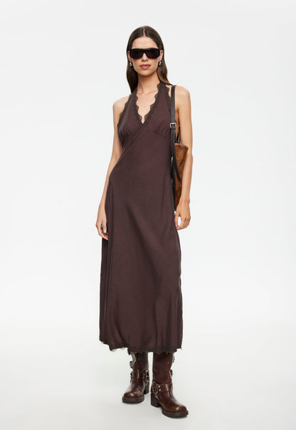 Lioness Fashion Quality Stars Align Midi Dress - Brown