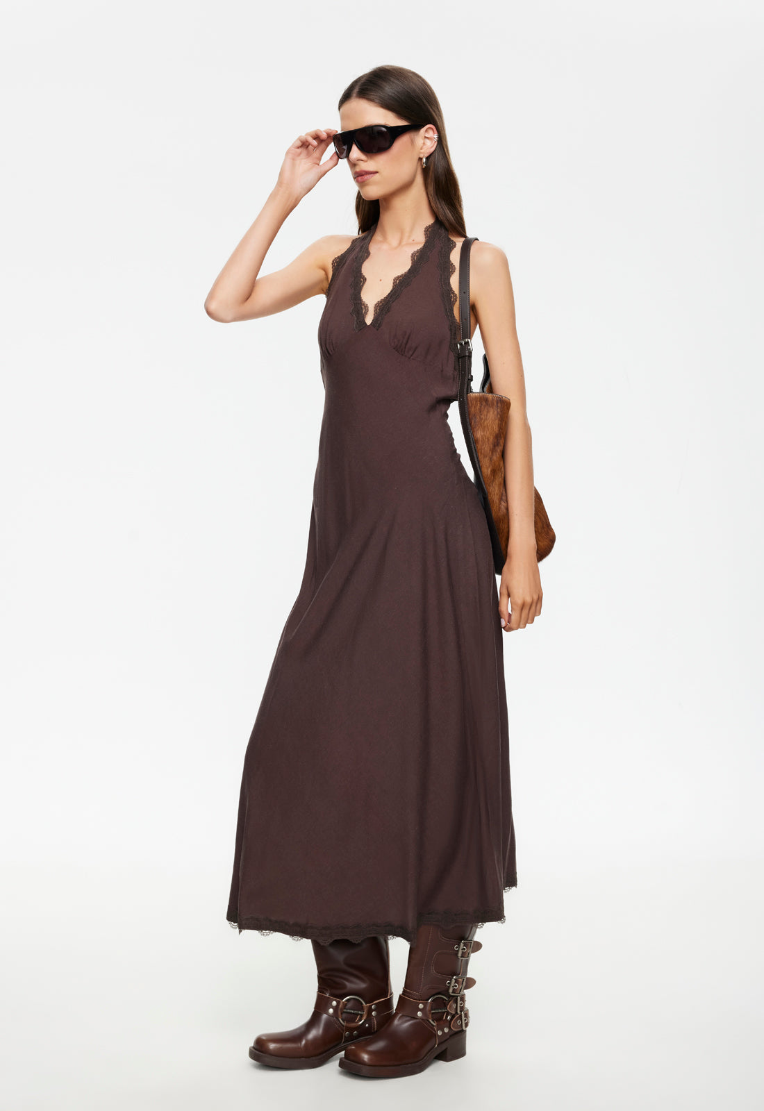 Lioness Fashion Quality Stars Align Midi Dress - Brown