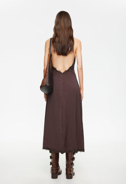 Lioness Fashion Quality Stars Align Midi Dress - Brown