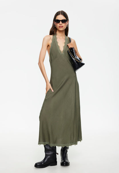 Lioness Fashion Discount Stars Align Midi Dress - Khaki