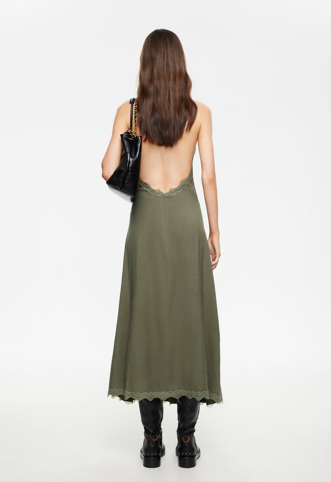 Lioness Fashion Discount Stars Align Midi Dress - Khaki