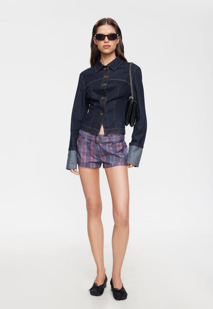 Lioness Fashion Classic Afterglow Mini Short - Jade Plaid