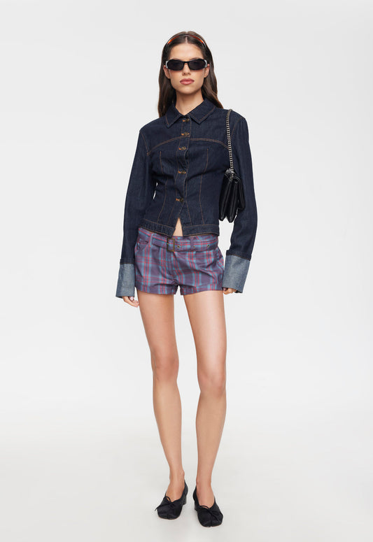 Lioness Fashion Classic Afterglow Mini Short - Jade Plaid