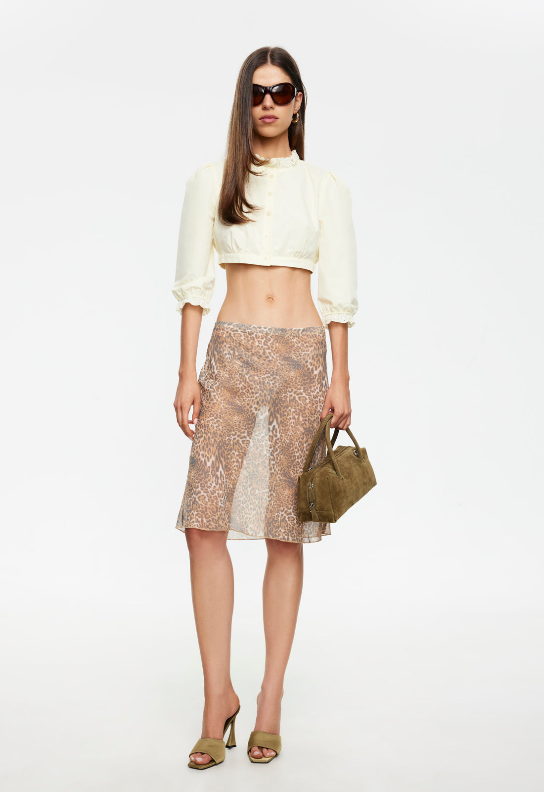 Lioness Fashion Essential Shoreline Midi Skirt - Leopard