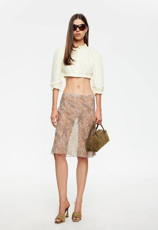 Lioness Fashion Essential Shoreline Midi Skirt - Leopard