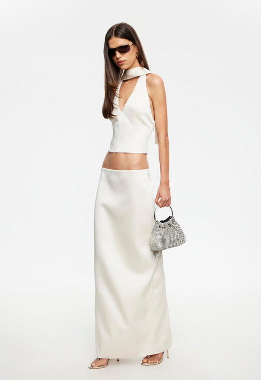Lioness Fashion Quality Front Row Maxi Skirt - Cream