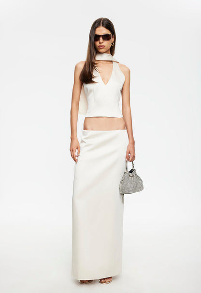 Lioness Fashion Quality Front Row Maxi Skirt - Cream