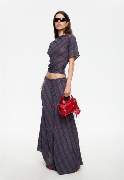 Lioness Fashion Featured Halcyon Maxi Skirt - Jade Plaid