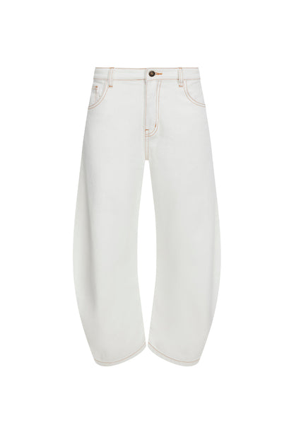 Lioness Fashion Deals Horseshoe Cropped Jean - Porcelain