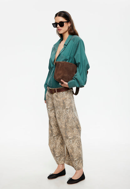 Lioness Fashion Deals Horseshoe Cropped Jean - Leopard