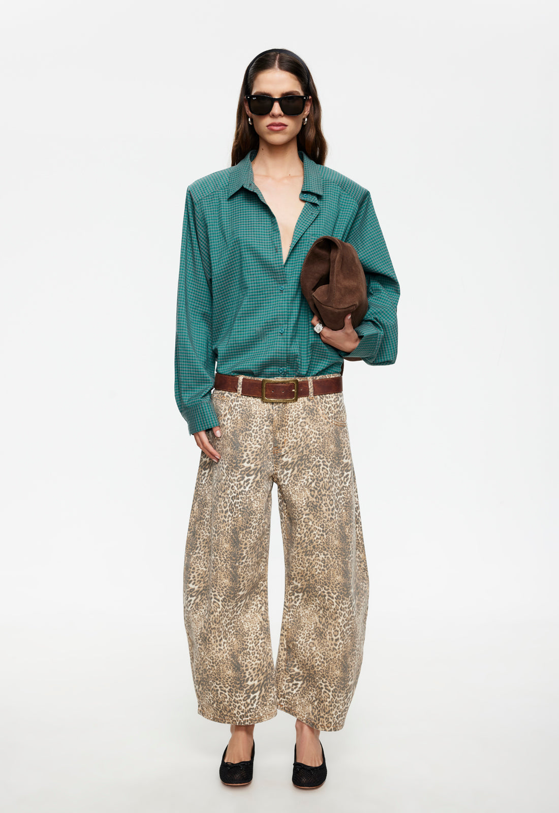 Lioness Fashion Deals Horseshoe Cropped Jean - Leopard