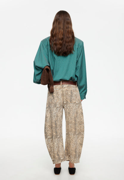Lioness Fashion Deals Horseshoe Cropped Jean - Leopard