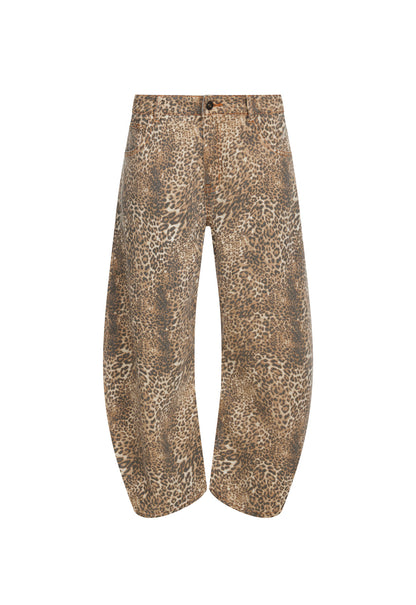 Lioness Fashion Deals Horseshoe Cropped Jean - Leopard