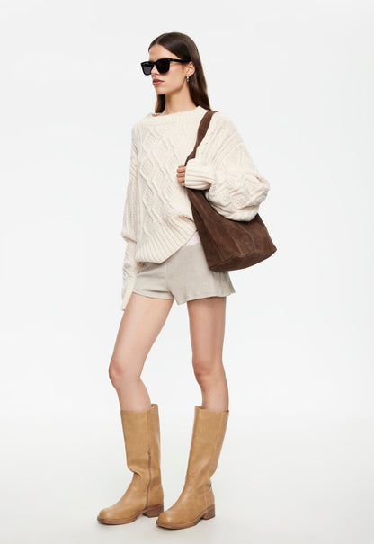 Lioness Fashion Exclusive LIAISON CABLE KNIT - CREAM
