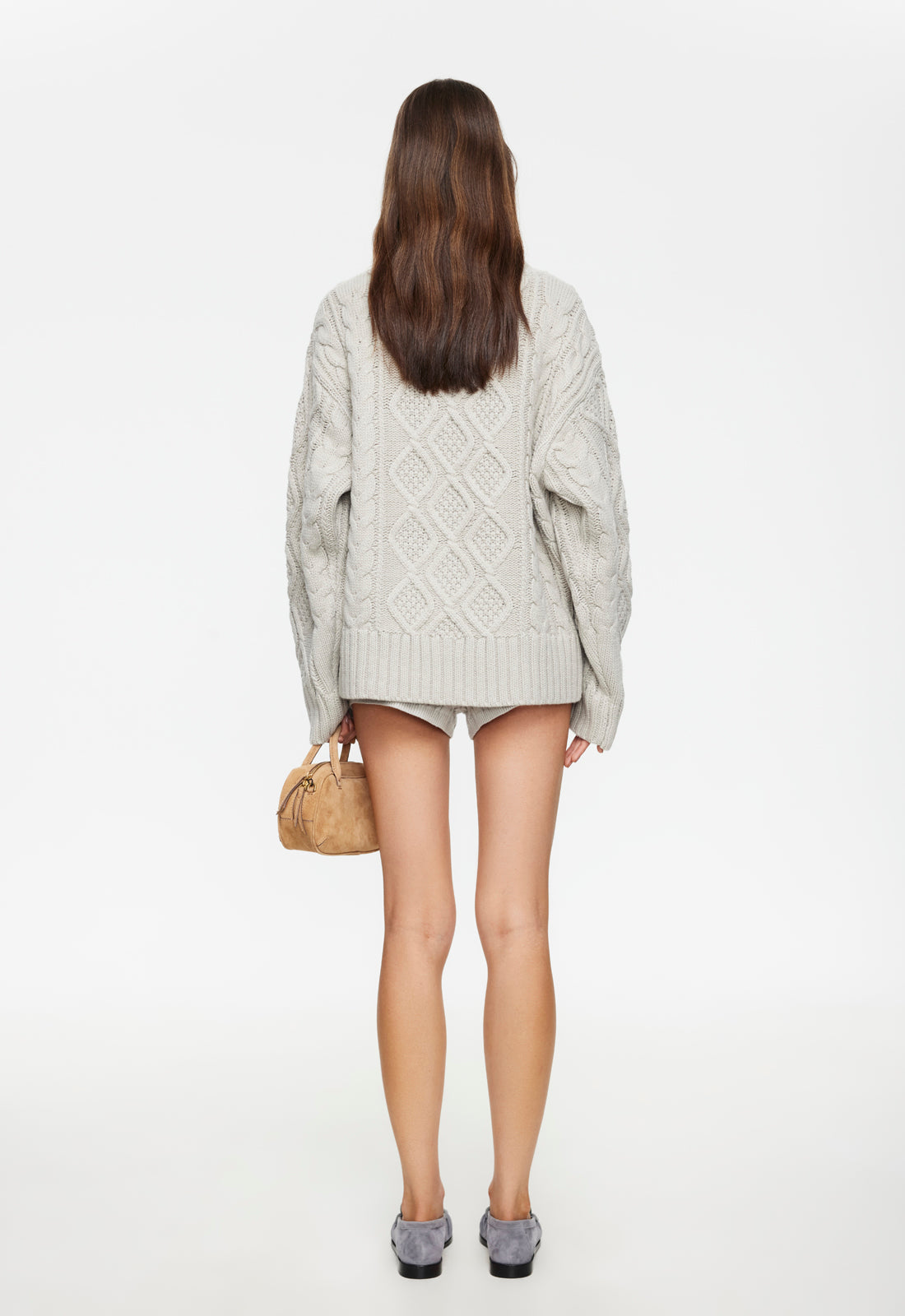 Lioness Fashion Quality HOUSEWIFE KNIT SHORT - ASH CABLE