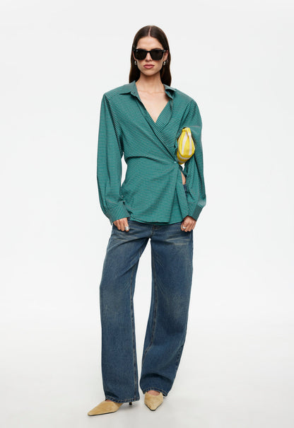 Lioness Fashion Premium Notting Hill Shirt - Forest Plaid