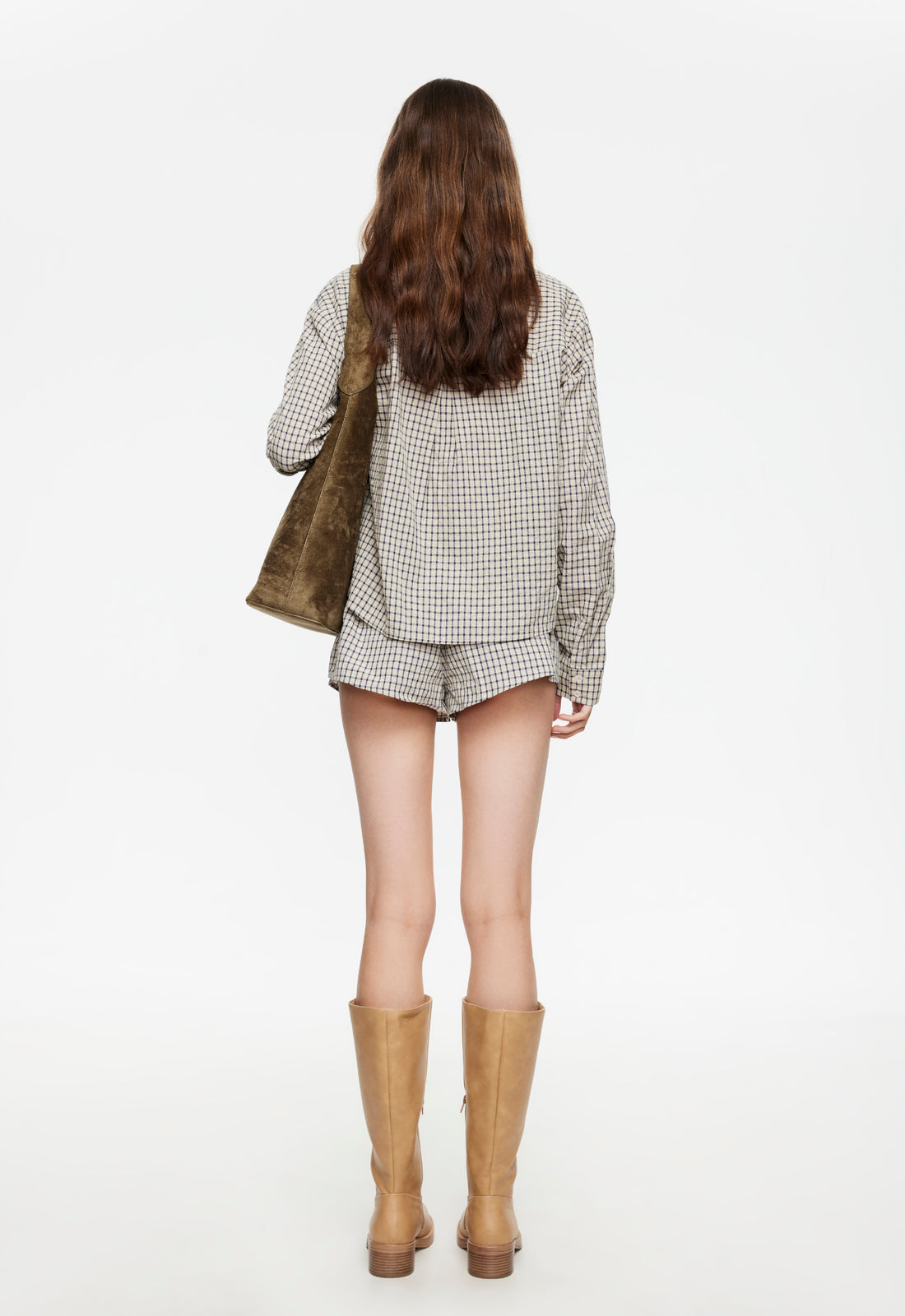 Lioness Fashion Trending Naomi Shirt - Vintage Beige Plaid