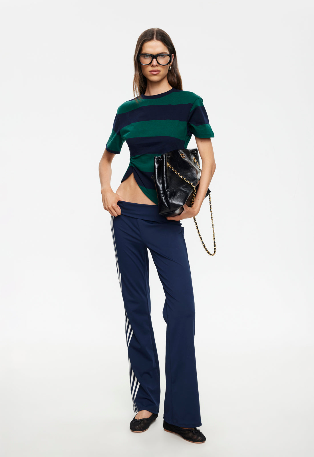 Lioness Fashion Value In Transit Tee - Forest Stripe