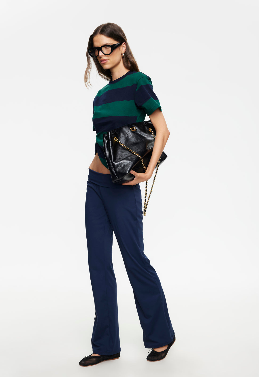 Lioness Fashion Value In Transit Tee - Forest Stripe