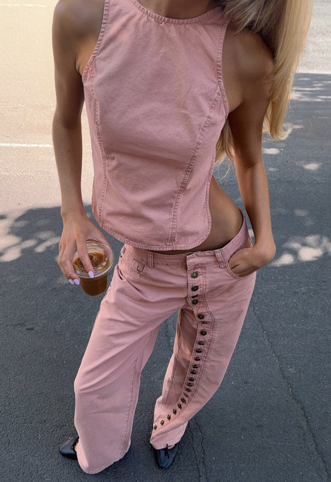 Lioness Fashion Essential Penny Pant - Rose