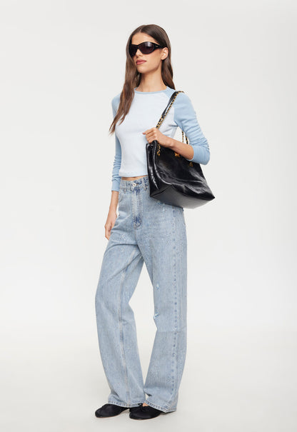 Lioness Fashion Smart Buy Diamante Jean - Light Denim