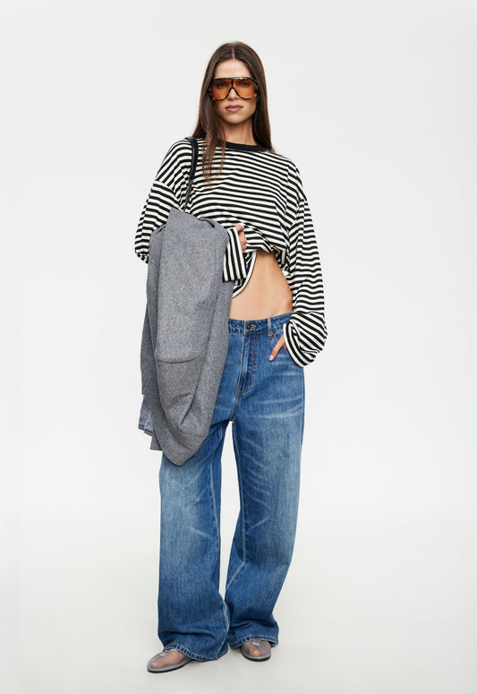 Lioness Fashion Everyday Bloom Long Sleeve - Onyx Stripe