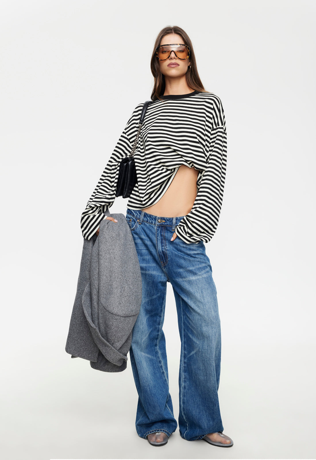 Lioness Fashion Everyday Bloom Long Sleeve - Onyx Stripe
