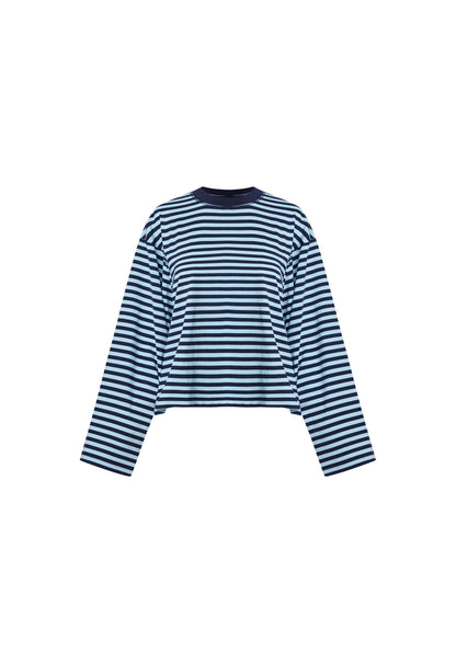 Lioness Fashion Everyday BLOOM LONG SLEEVE - NAVY SEA STRIPE