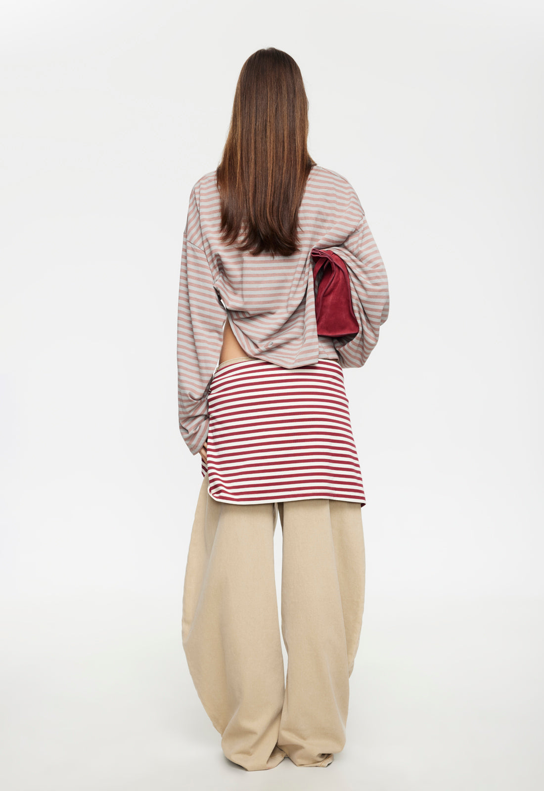 Lioness Fashion Quality Bloom Long Sleeve - Muted Pastels Stripe