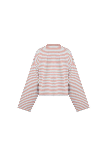 Lioness Fashion Quality Bloom Long Sleeve - Muted Pastels Stripe