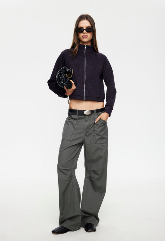 Lioness Fashion Recommended Bloom Knit Jacket - Forest Stripe