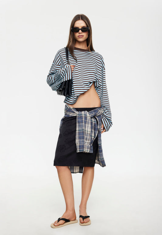 Lioness Fashion Premium Bloom Long Sleeve - Chocolate Sea Stripe