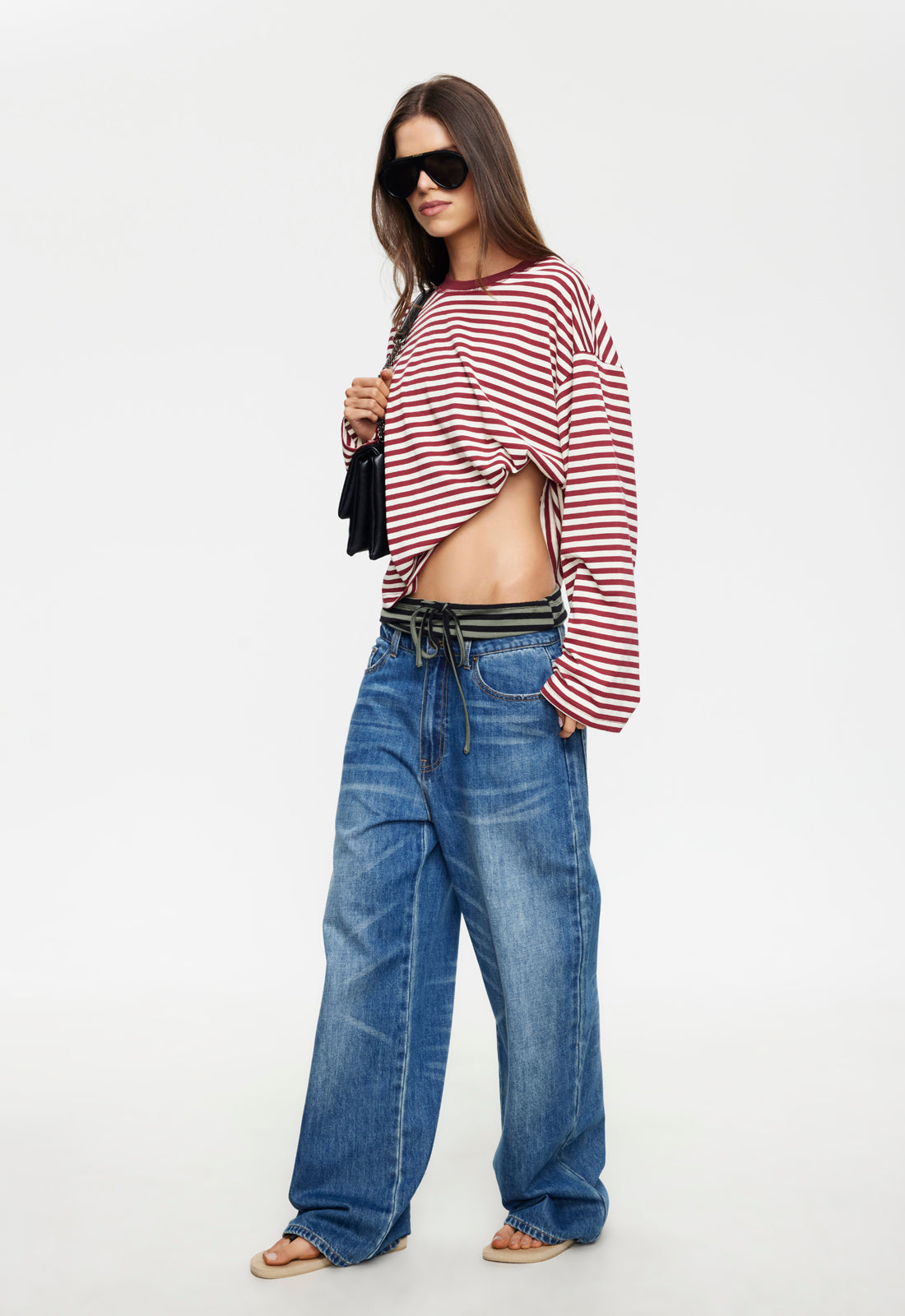 Lioness Fashion Classic Bloom Long Sleeve - WIne Stripe