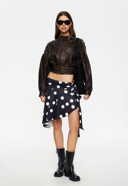 Lioness Fashion Premium GIGI LEATHER JACKET - CHOCOLATE